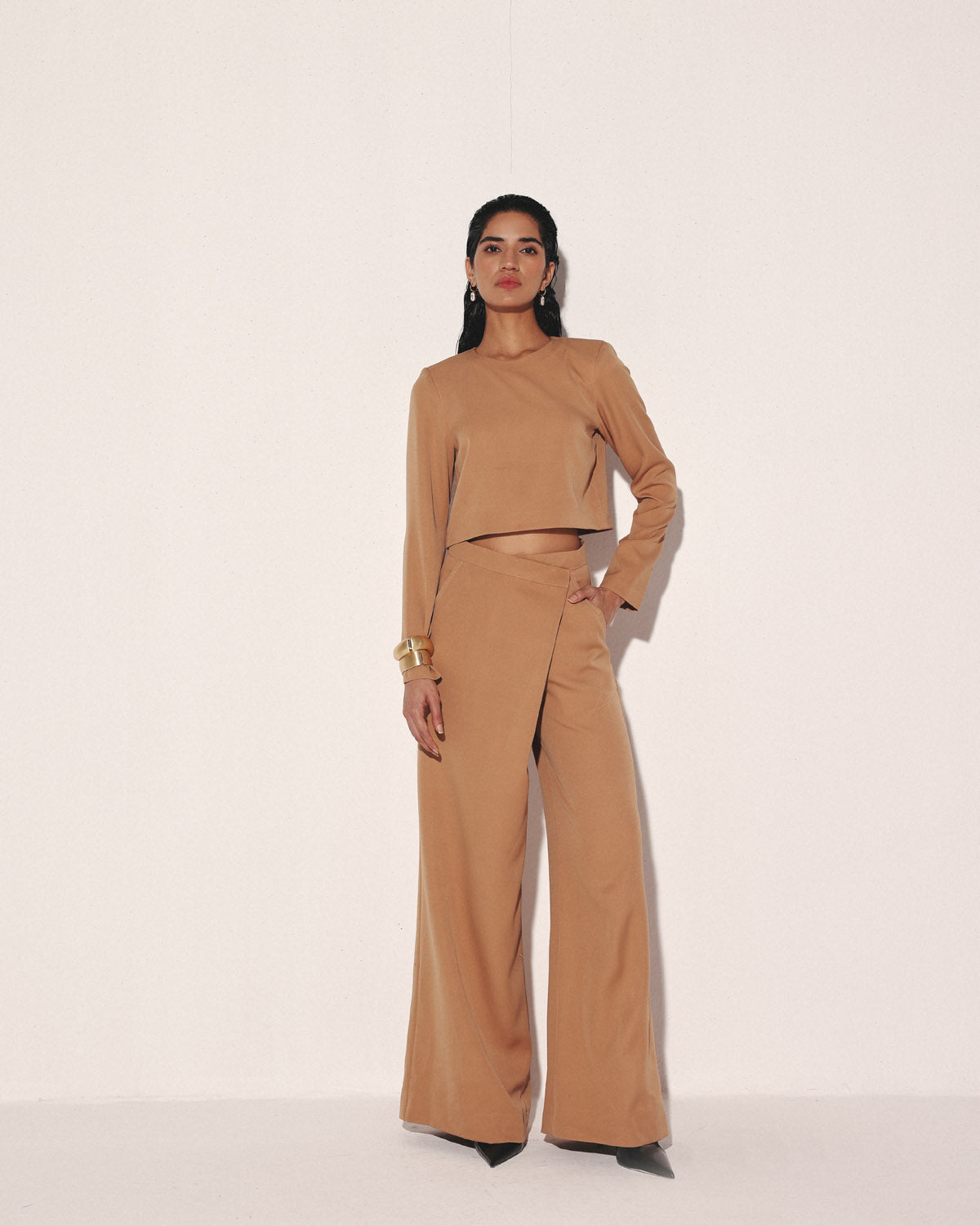 THE WRAP OVER PANTSUIT