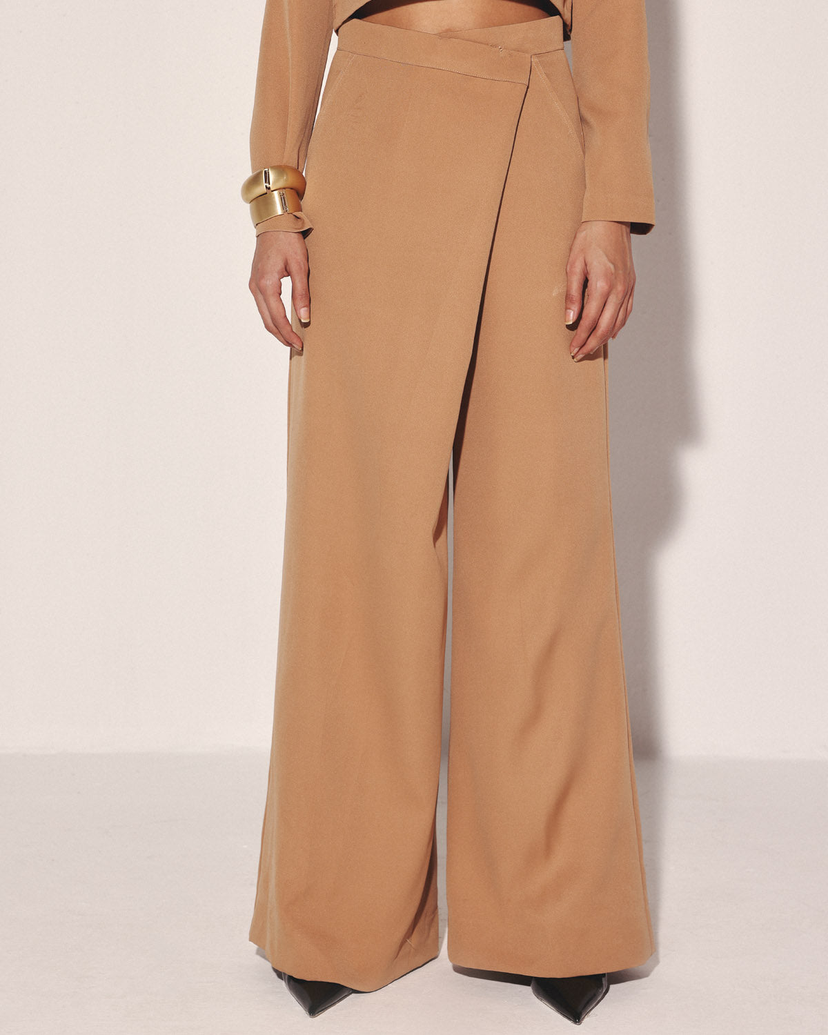 THE WRAP OVER PANTSUIT