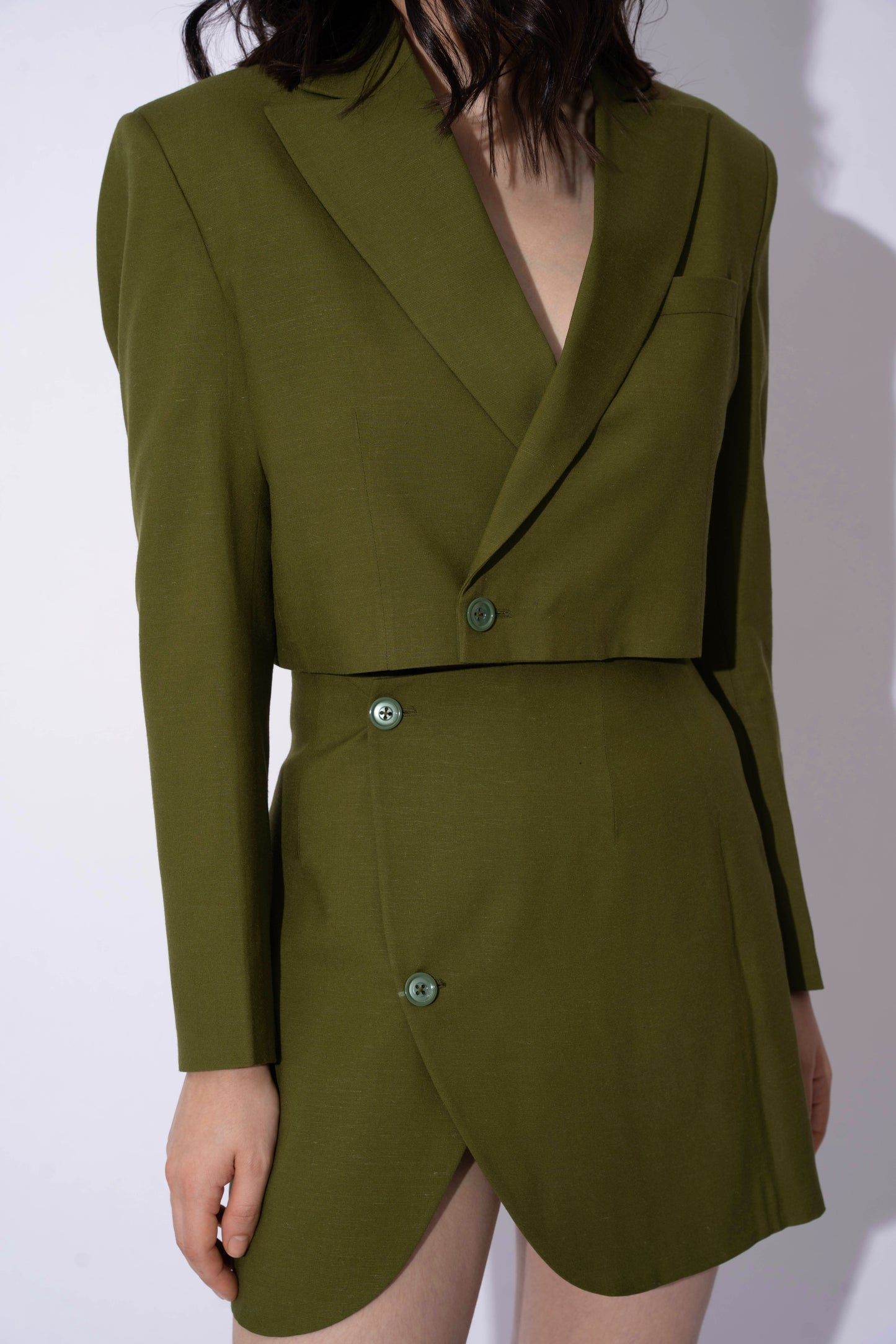 OLIVE LINEN CO-ORD SET