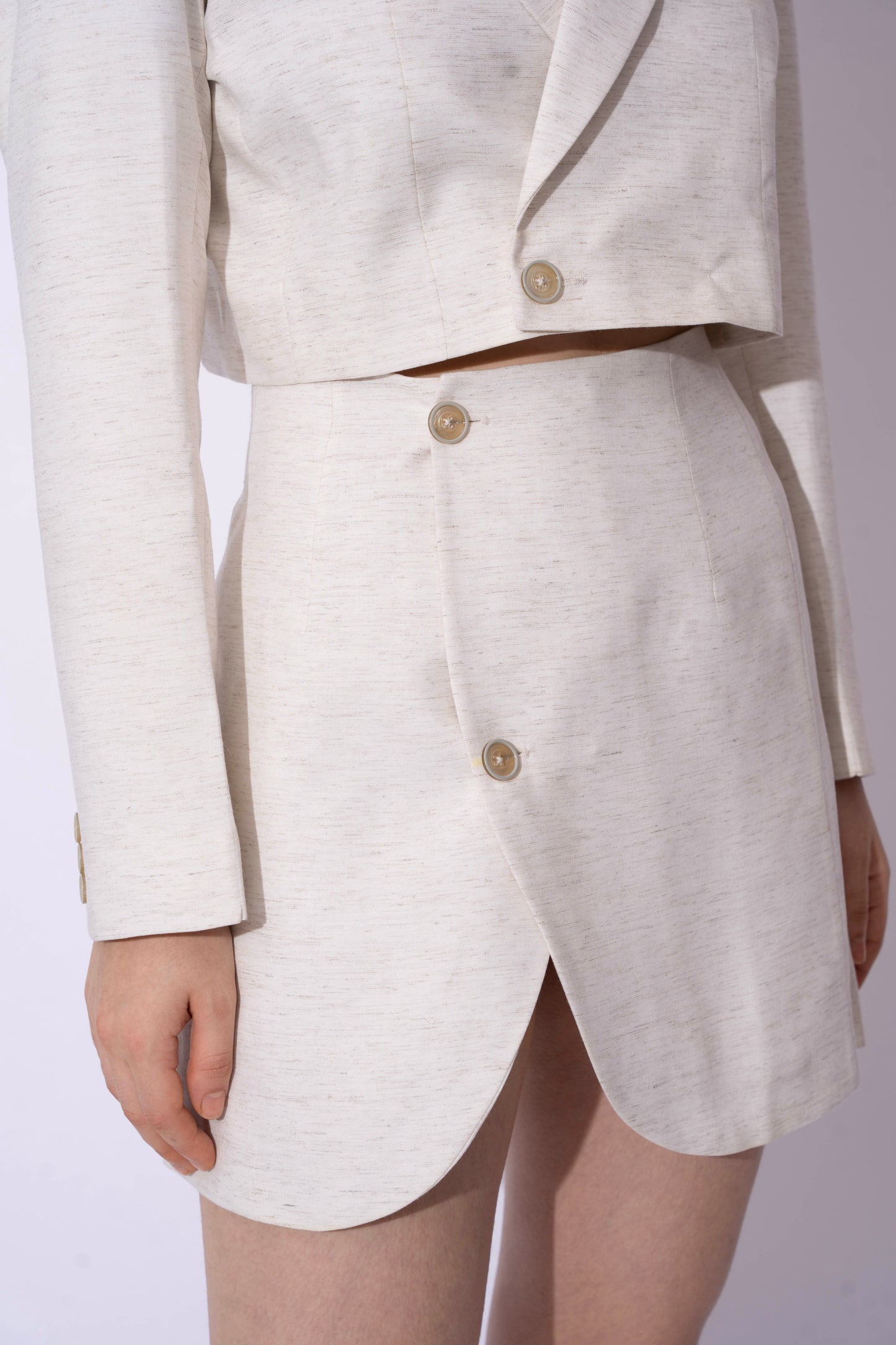 WHITE LINEN CO-ORD SET