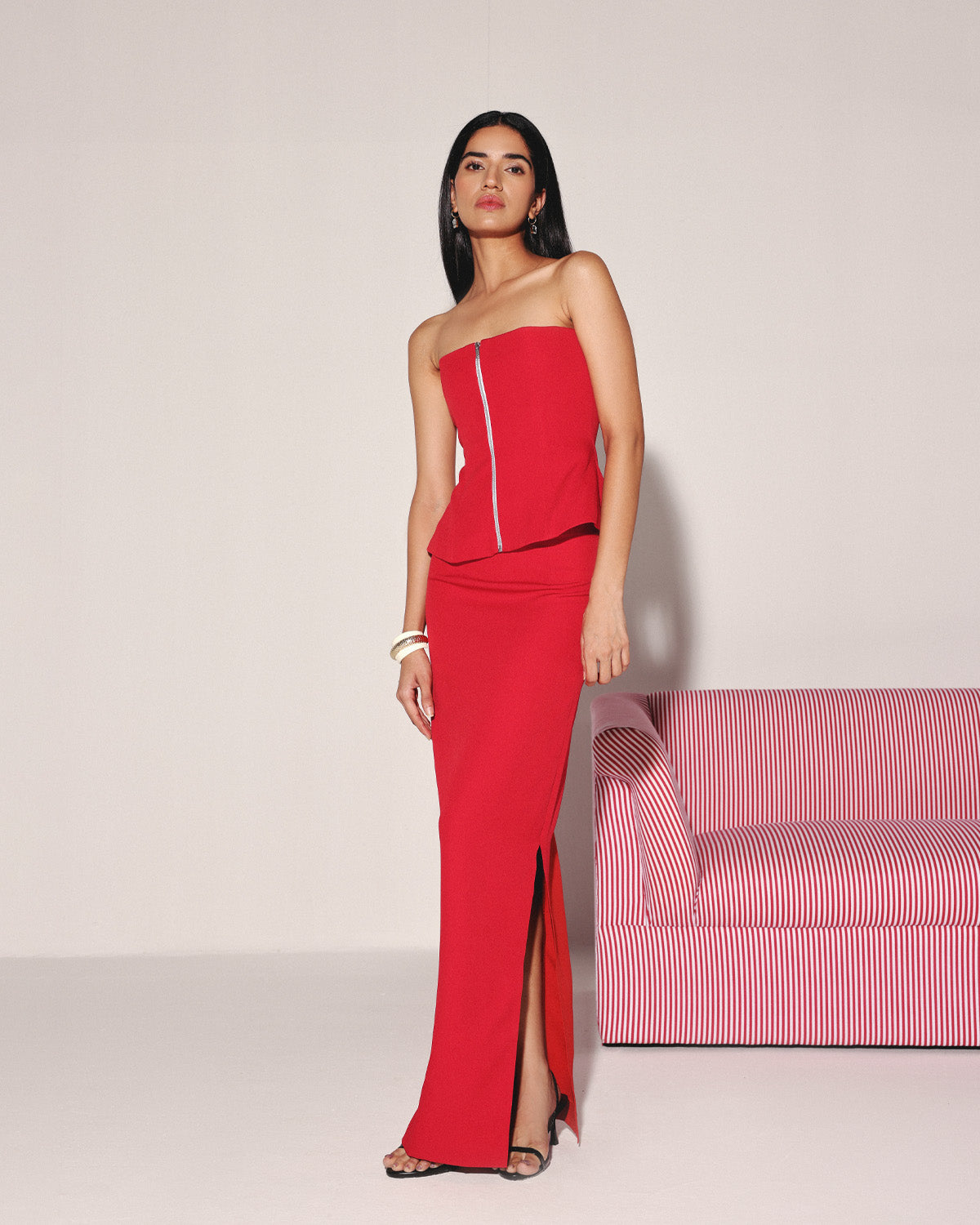 The Red Chase Skirt Suit