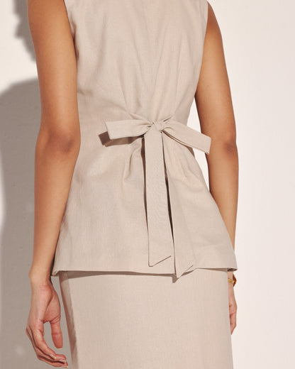THE LADY DIANNA LINEN SKIRT SUIT
