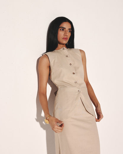 THE LADY DIANNA LINEN SKIRT SUIT