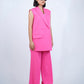 Hot Pink Sleeveless Pantsuit