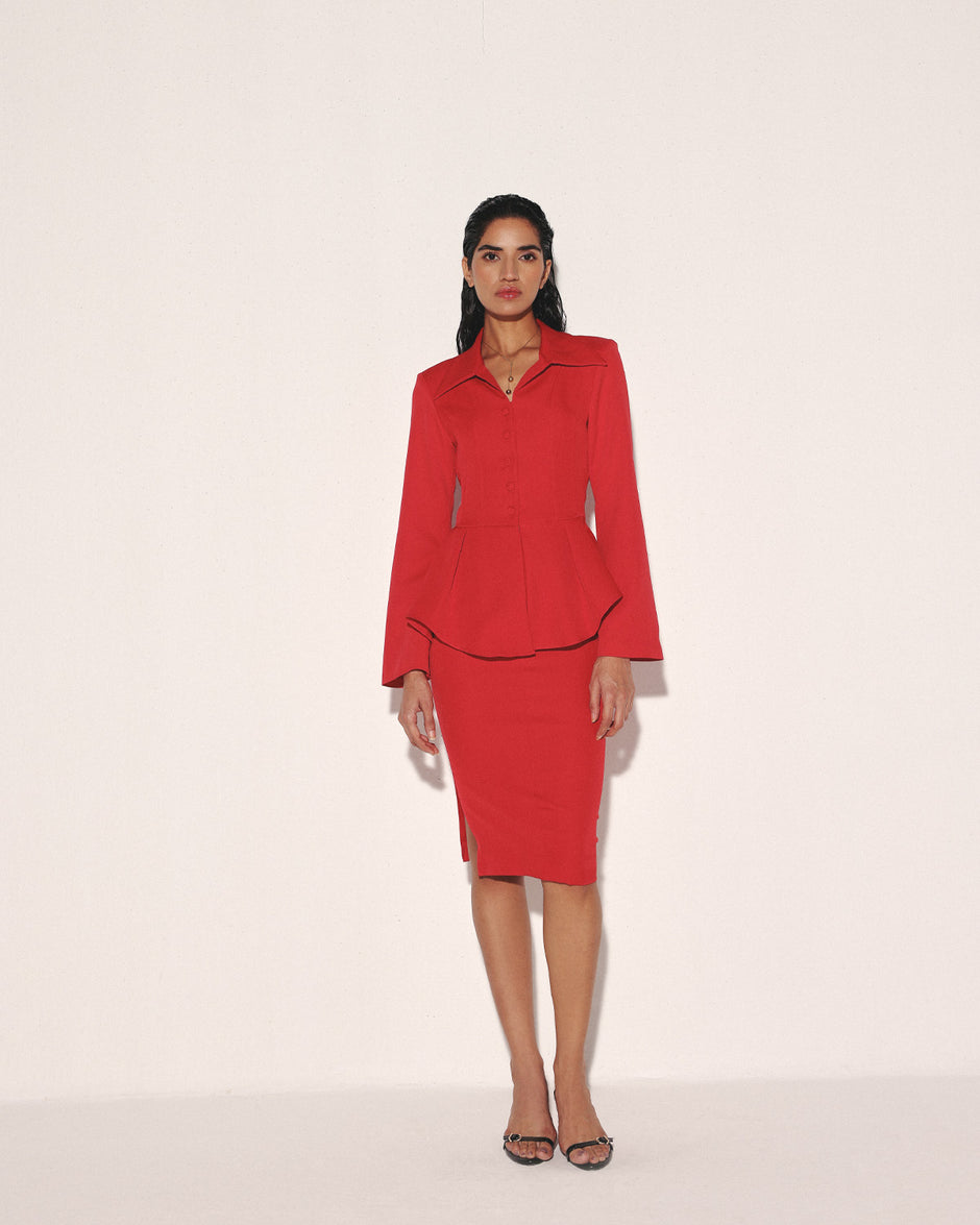 THE PEPLUM SKIRT SUIT
