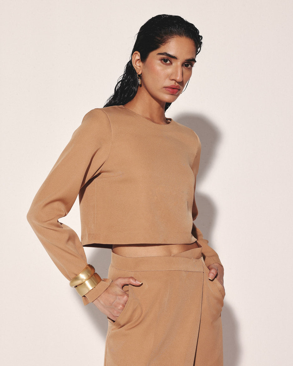 THE WRAP OVER PANTSUIT