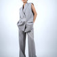 Grey Sleeveless Pantsuit