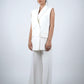 White Sleeveless Pantsuit