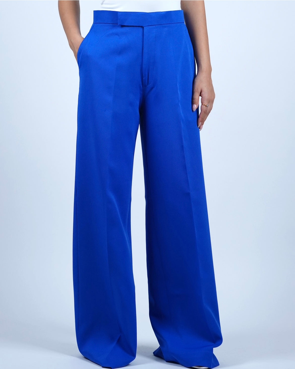 Blue Sleeveless Pantsuit