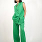 Green Sleeveless Pantsuit