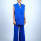 Blue Sleeveless Pantsuit