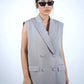 Grey Sleeveless Blazer