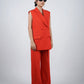 Red Sleeveless Pantsuit