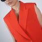 Red Sleeveless Blazer