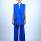 Blue Sleeveless Pantsuit