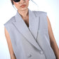 Grey Sleeveless Pantsuit