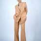 Beige Sleeveless Pantsuit