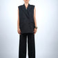 Black Sleeveless Pantsuit