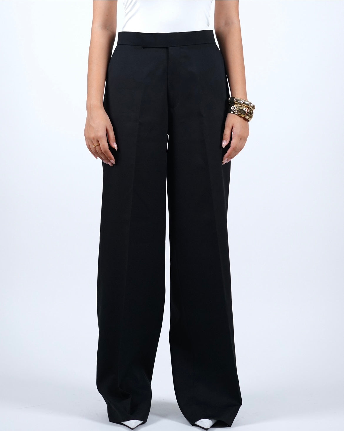 Black Sleeveless Pantsuit