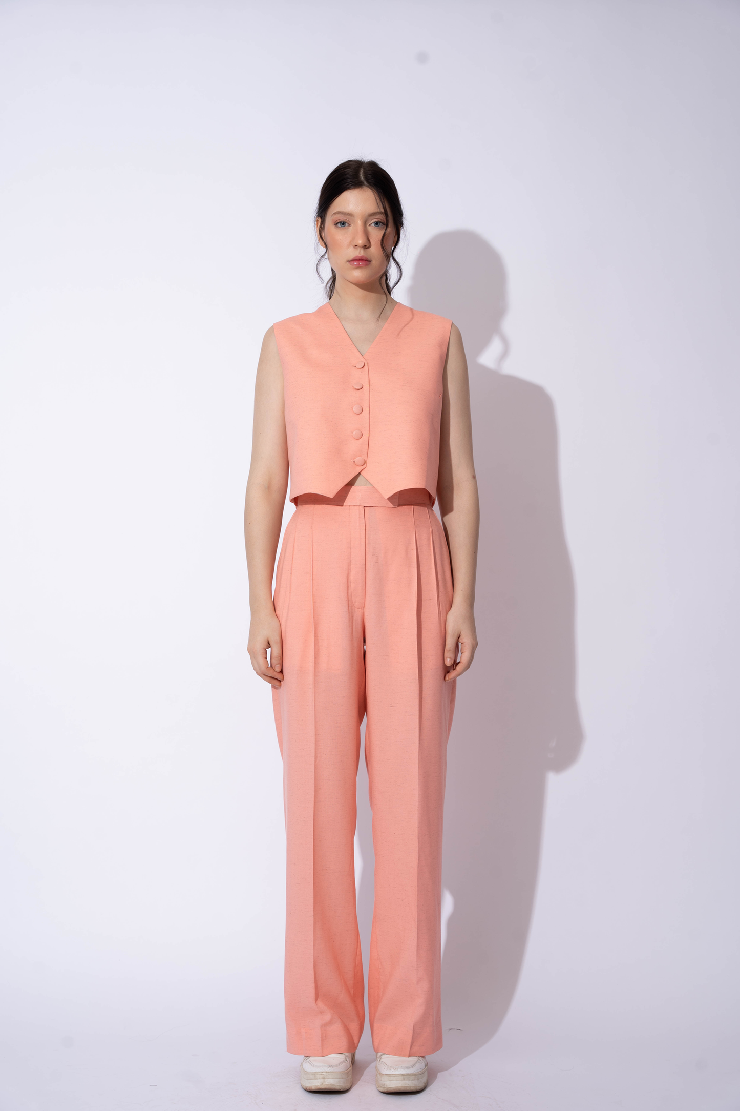 PEACH LINEN PANTS