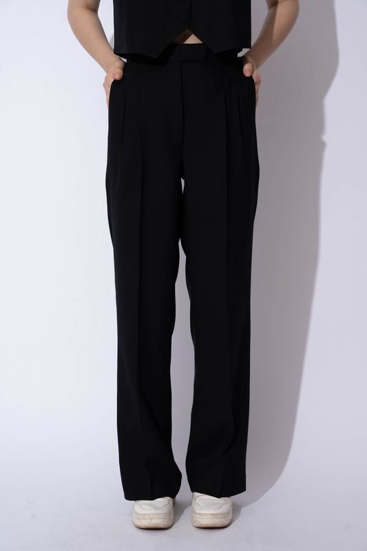 BLACK LINEN PANTS