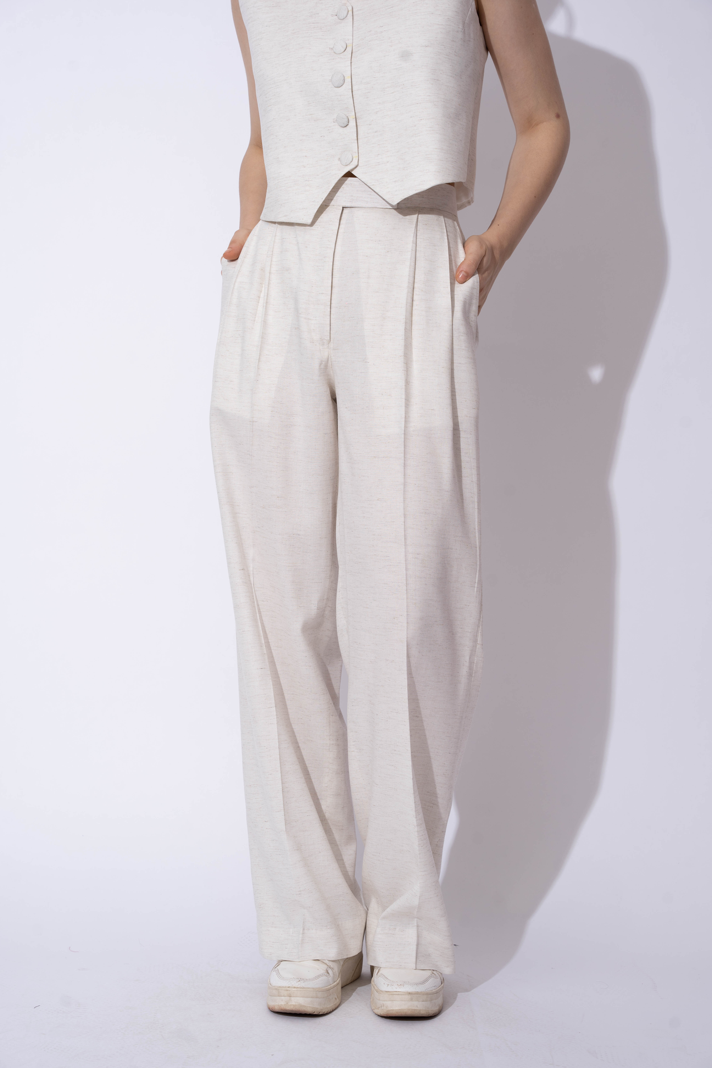 WHITE LINEN PANTS