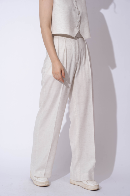 WHITE LINEN PANTS