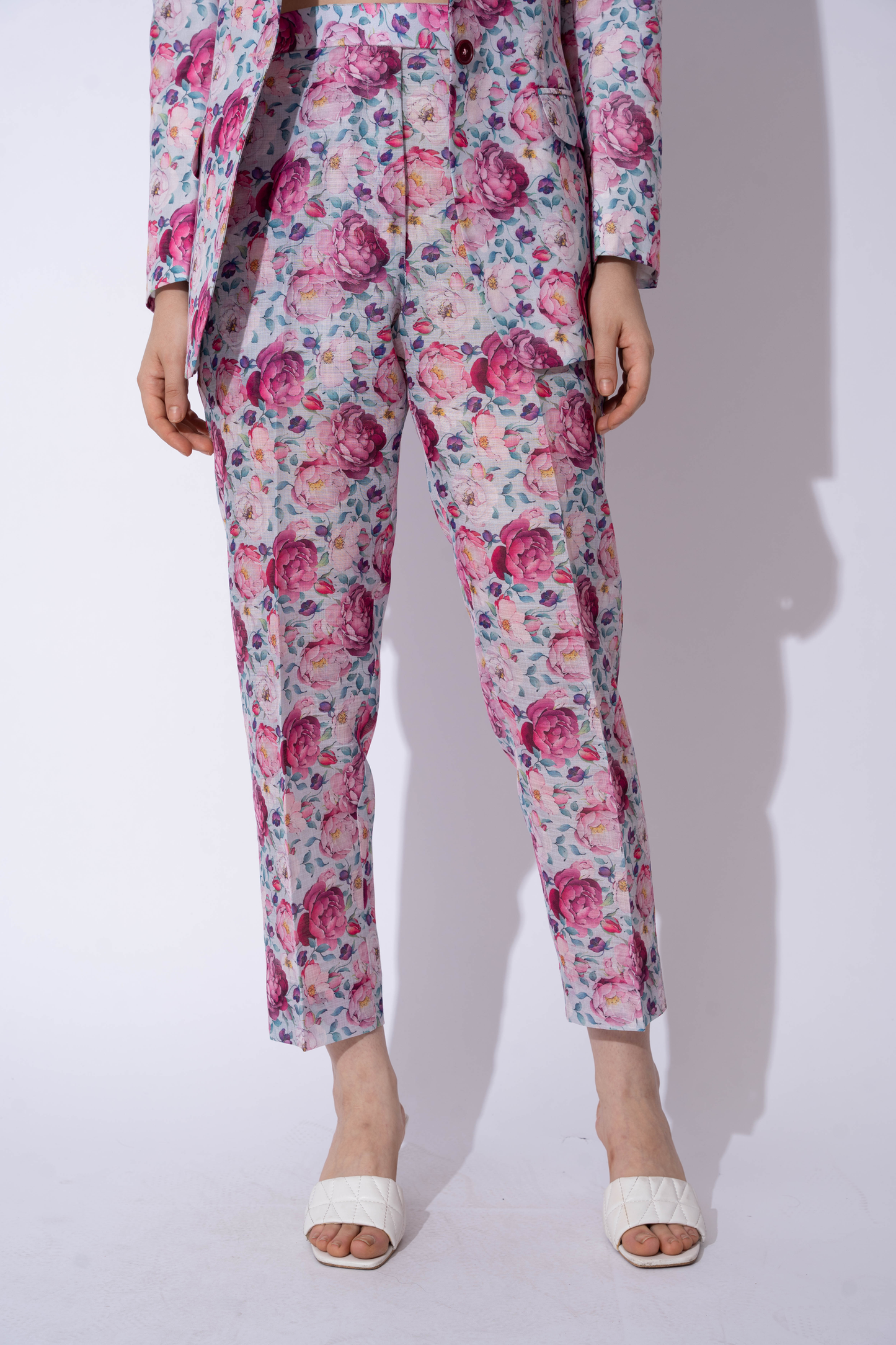 FLORAL LINEN PANTS