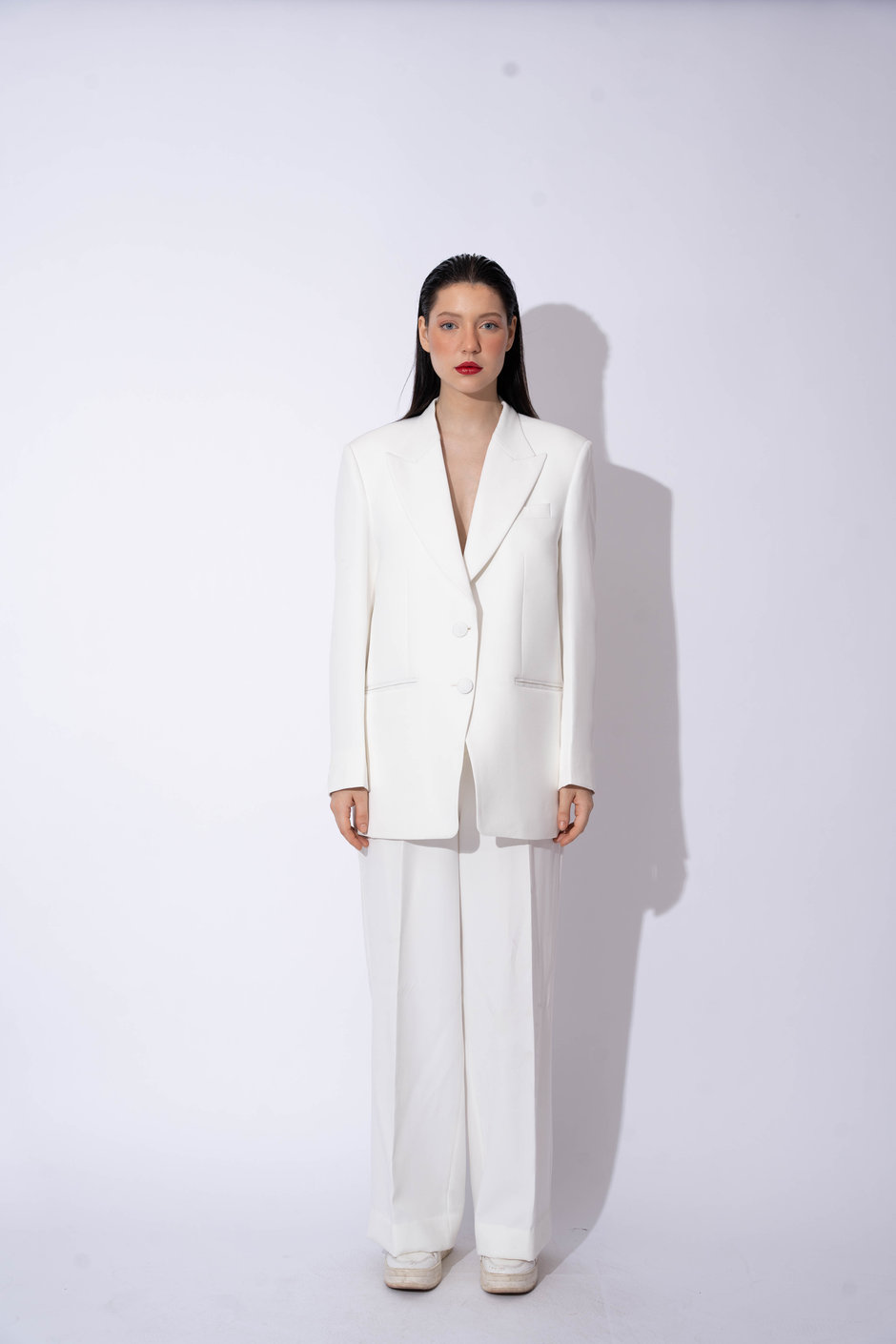White Oversized Pantsuit