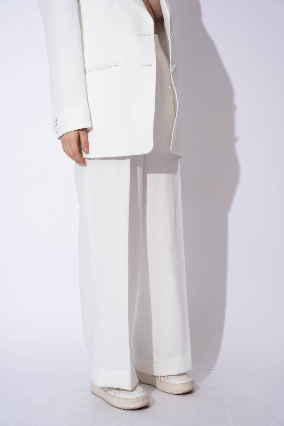 White Oversized Pantsuit