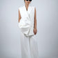 White Sleeveless Pantsuit