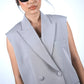 Grey Sleeveless Blazer