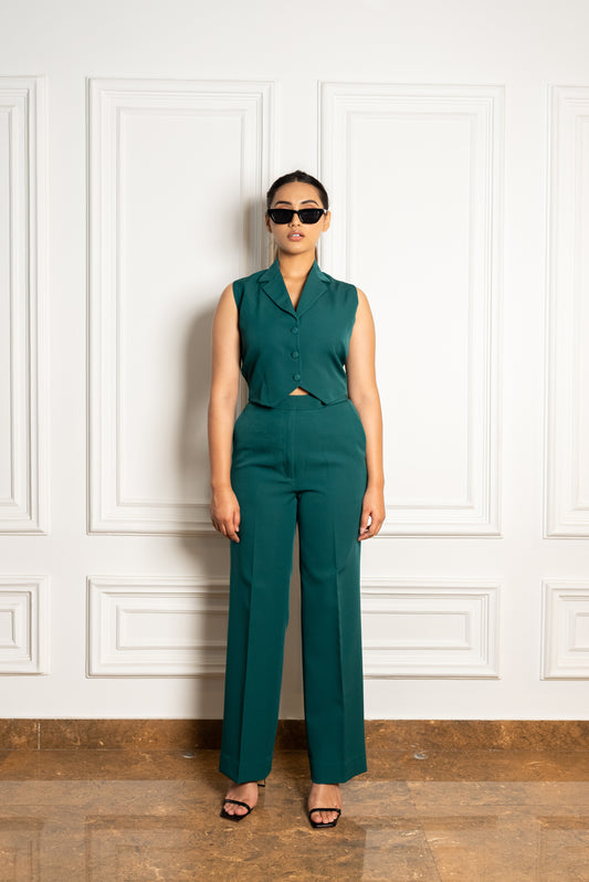 Emerald Green Waistcoat with Pants