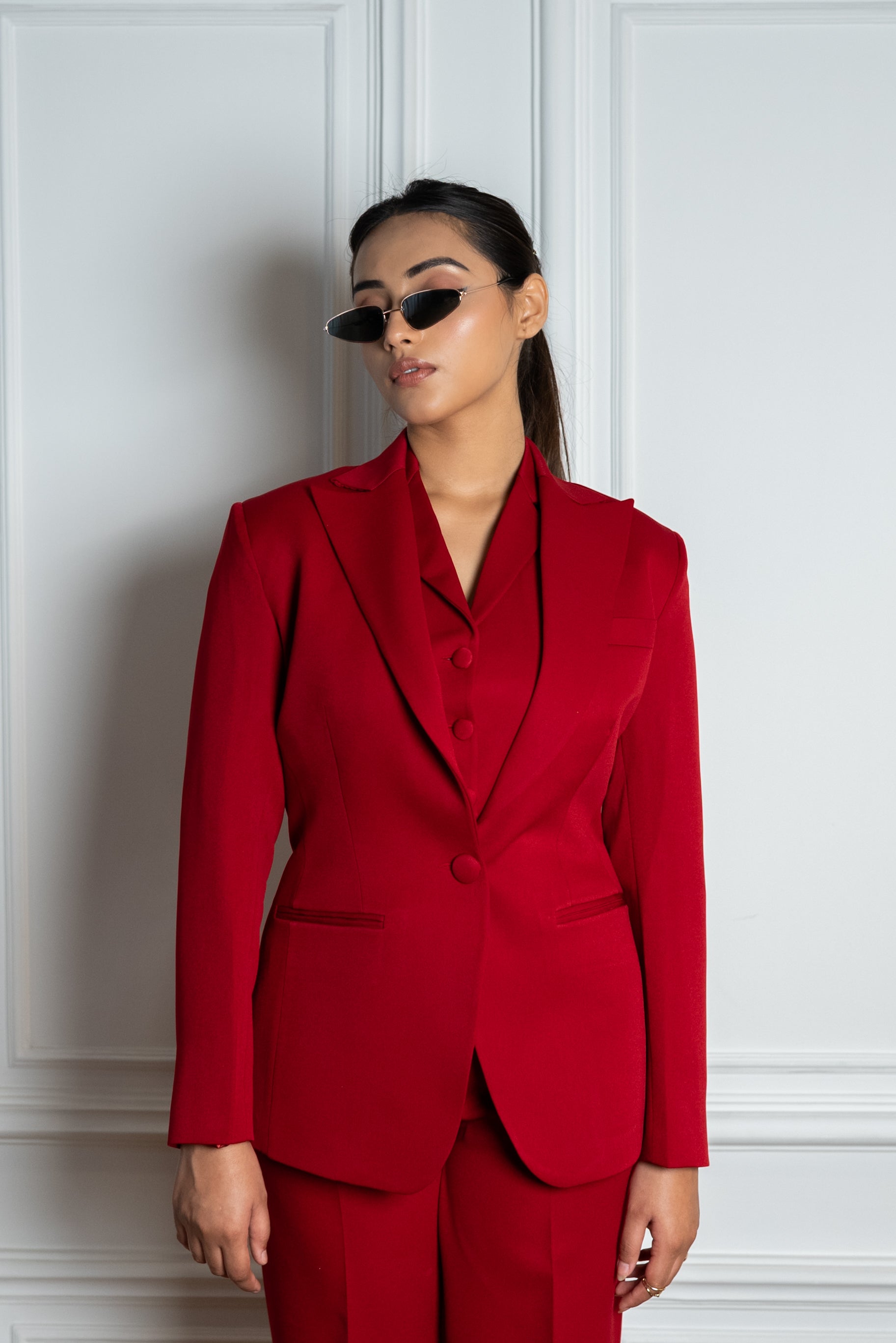 Cherry on sale red blazer