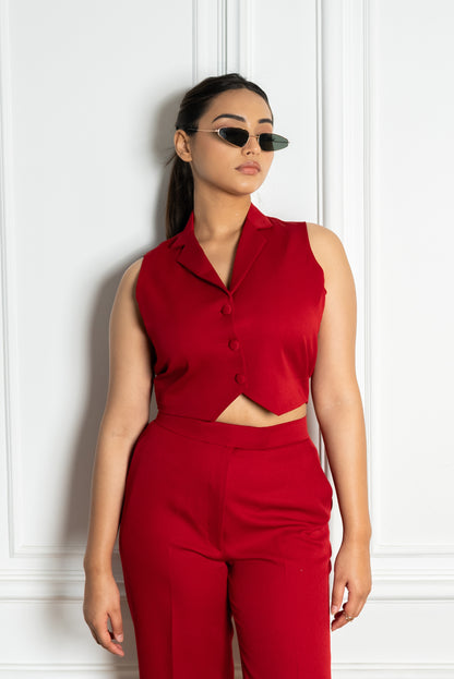 Cherry Red Waistcoat