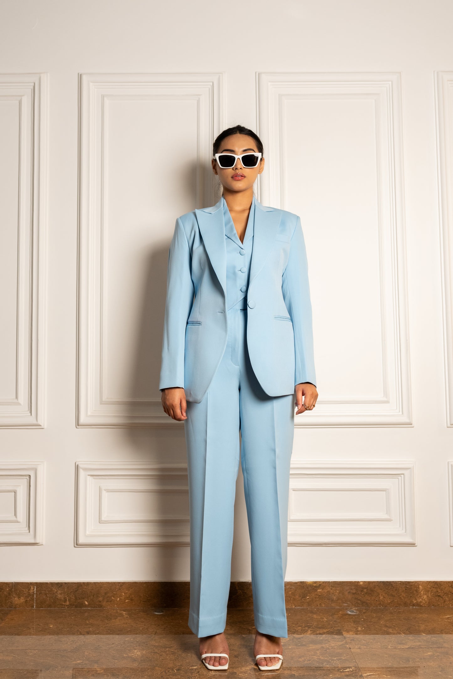 Pastel Blue Pantsuit