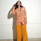 Orange Embroidered pantsuit