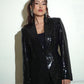 Black sequin pantsuit