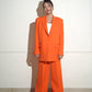 Orange oversized pantsuit