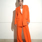 Orange oversized pantsuit