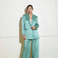 Sea Green satin pantsuit