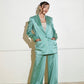 Sea Green satin pantsuit