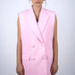 Baby Pink Sleeveless Blazer