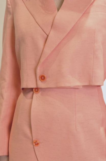 PEACH LINEN CO-ORD SET