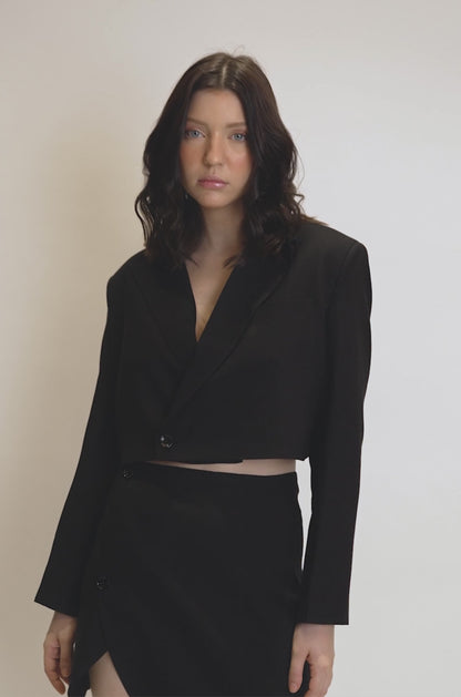 BLACK LINEN CO-ORD SET