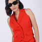 Red Double Breasted Waistcoat