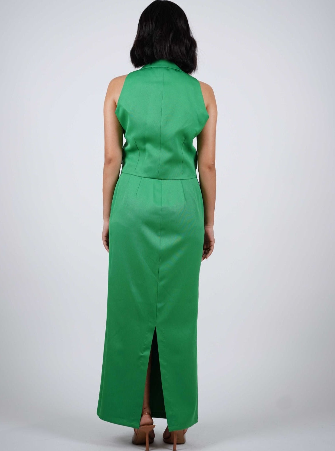 Green Waistcoat With Skirt