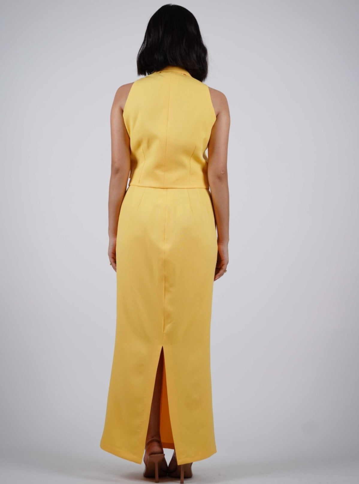 Yellow Waistcoat With Skirt