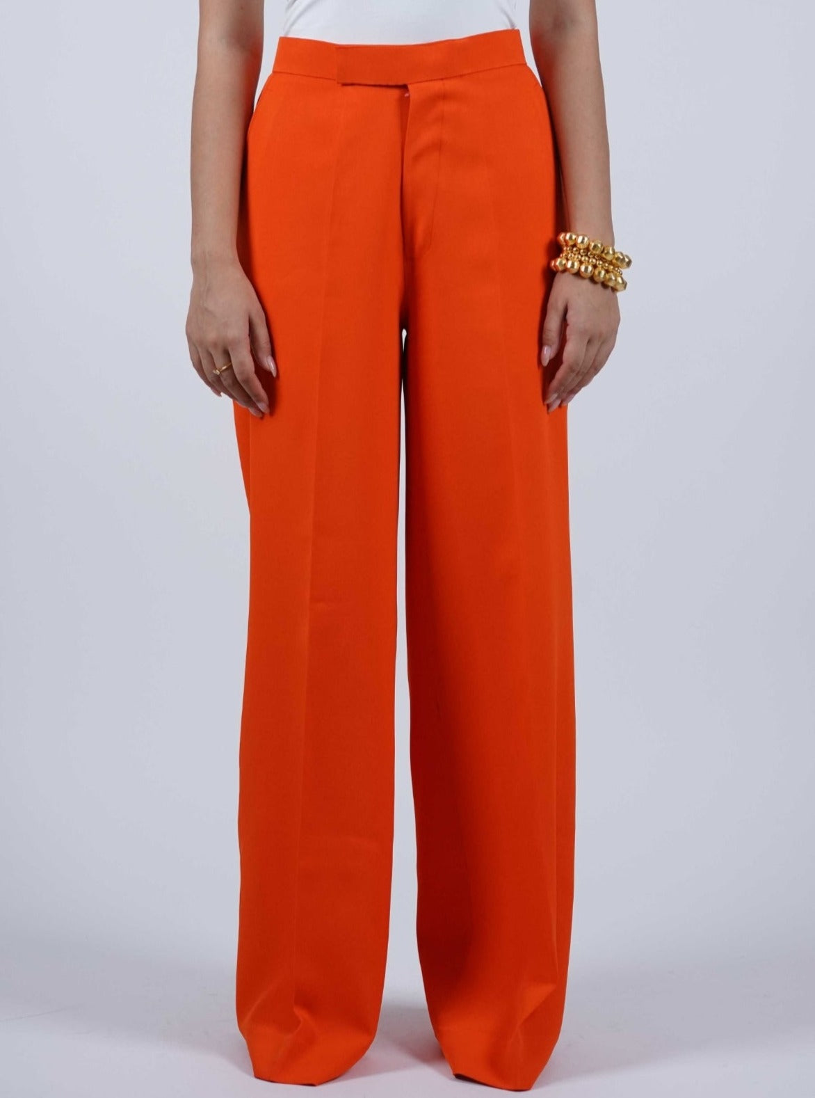 Orange Sleeveless Pantsuit