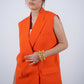 Orange Sleeveless Blazer
